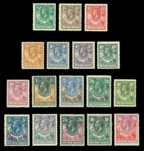 Northern RHODESIA 1925-29 KGV Elephant & Giraffe  pictorial set Sc# 1-17 mint MH