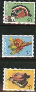 Suriname Scott 535-537 mnh** 1979 Folkart set