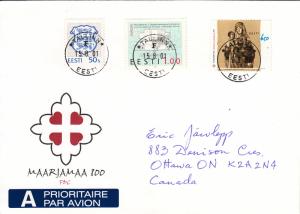 Estonia to Canada 2001 FDC Sc #421 6.50k St Mary's Land 800th anniversary