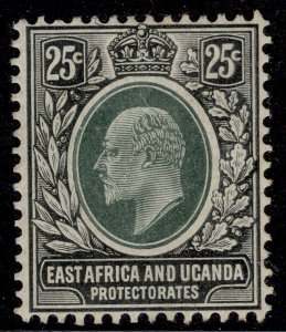 EAST AFRICA and UGANDA EDVII SG40, 25c grey-green & black, M MINT. Cat £30.