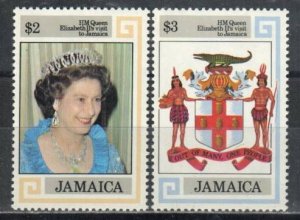 Jamaica Stamp 550-551  - Visit of Queen Elizabeth to Jamaica