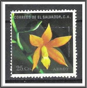 Salvador #C377 Airmail Orchids Used