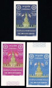 Cambodia Stamps # B5-7 MNH VF Birth Of Buddha Imperforate