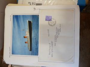 Great Britain RMS QE unused PPC and 1968 Paquebot envelope final voyage (4baz)