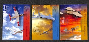Israel 2013, Aviation 3v, imperforated, MNH