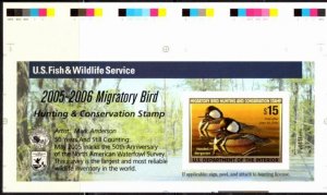 US Stamp #RW72a MNH Hooded Merganser Self Adhesive from Press Sheet