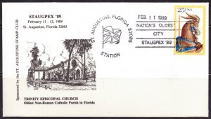 F1439   UNITED STATES   Cover # 2393     STAUGPEX '89, St Augustine, FL