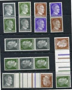 Germany  1942 Mi S270-4 s276 kz37-8  MH Combination Tete-beche