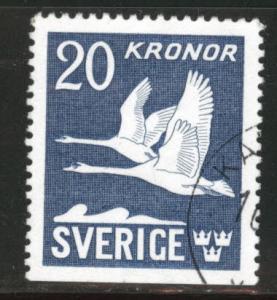 SWEDEN Scott C8 1953 airmial stamp perf on 3 sides CV$0.65