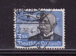 Germany-Scott #C56-used-3m blue & blk 1932 airmail-Count von