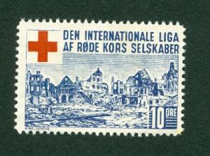 Denmark. Poster Stamp WWI Red Cross International League