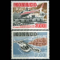 MONACO 1990 - Scott# 1730-1 Helicopters Set of 2 NH