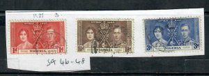 NIGERIA  1937 CORONATION SET USED