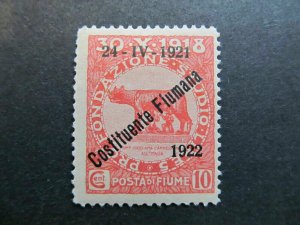 A4P5F7 Fiume 1922 optd 10c mh*