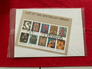 Scott 3873 - 37¢ - ART OF THE AMERICAN INDIAN - Sheet of 10 FDC 2004 