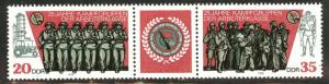 German DDR  Scott 1951a stamp strip 1978 MNH**