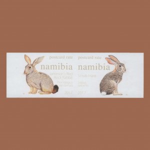 Namibia 2017 (Variety) Rabbit & Hare imperf pair ––