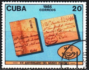 Cuba. 1985. 2908. Museum of mail, letters. USED.