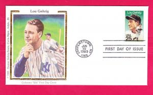 #2417 Lou Gehrig Baseball - Colorano Silk Cachet