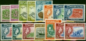 Pitcairn Islands 1957-63 Extended Set of 15 SG18-28a Fine MNH