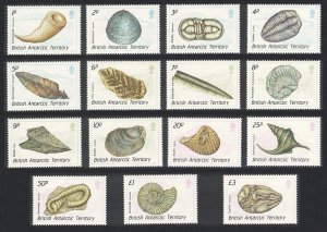 BAT Fossils 15v 1990 MNH SG#171-185