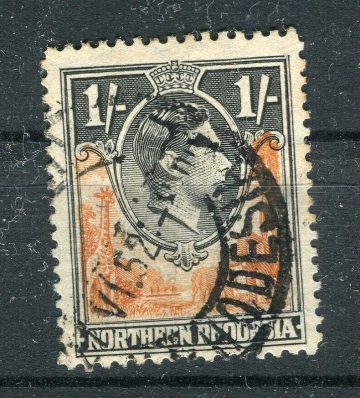 RHODESIA; 1938 early GVI Pictorial issue fine used 1s. value