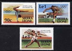 SIERRA LEONE - 1984 - LA Olympics - Perf 3v Set - Mint Never Hinged