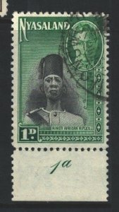 Nyasaland Sc#69 Used - plate number