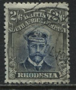 Rhodesia KGV 1913 2/6d  grey and blue used
