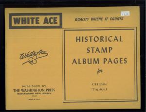 White Ace Historical Stamp Album Pages Chess Topical Blank Pages Pack of 12