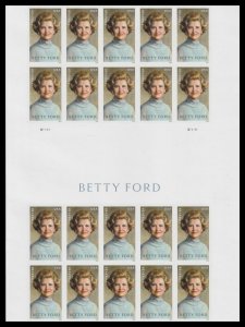 US 5852a Betty Ford imperf NDC header gutter block 20 MNH 2024