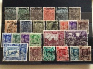 Burma mounted mint or used stamps A11537