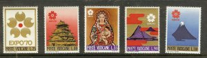 VATICAN 479-83 Complete set MNH VF EXPO Osaka 1970