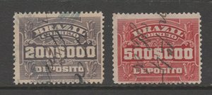 Brazil KEY VALUES Cinderella or Revenue stamp 3-21(20)- scarce