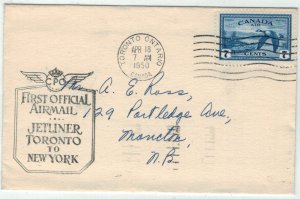 Canada 1946 UN C9 Goose Airmail FFC Postmarked 1950