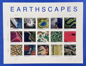 4710p EARTHSCAPES Imperf Pane of 15 US Forever Stamps 2012 NH, Selvage Flaw
