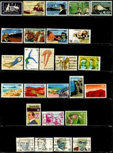AUSTRALIA Sc#628-647, 649-654 1976 Nine Complete Commemorative Sets Used