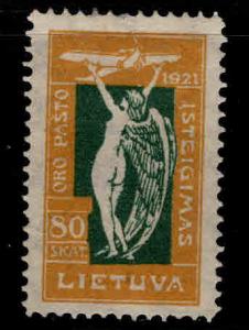 LITHUANIA Scott C11 MH* 1921 Allegory of Flight airmail stamp