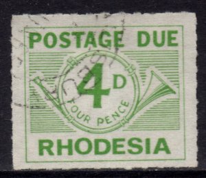 Rhodesia - 1965 Postage Due 4d Used SG D10