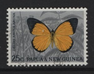 Papua New Guinea  #217  used  1966 butterflies 25c