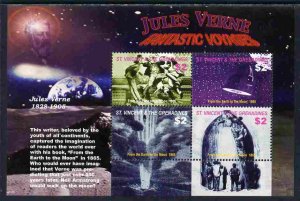 ST. VINCENT - 2005 - Jules Verne, Fantastic - Perf 4v Sheet - Mint Never Hinged