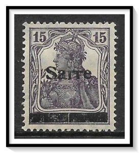 Saar #7 Germania Overprinted MHR