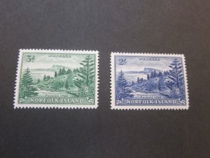 Norfolk Island 1959 Sc 23-24 set MH