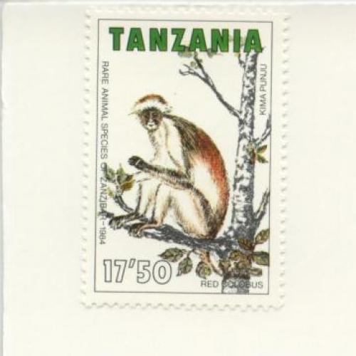 1985 Tanzania Red Colobus Rare Species (Scott 261) MNH