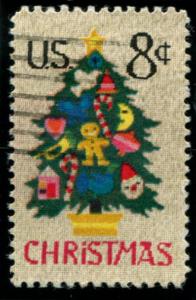 1508 US 8c Christmas Tree, used