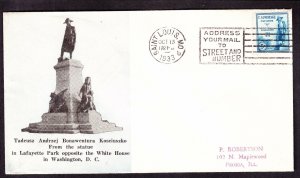 US 734 on Roessler First Day Cover