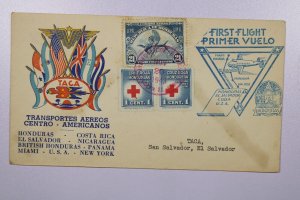 Honduras 1943 FFC - Airmail, TACA - Tegucigalpa To San Salvador - F71814