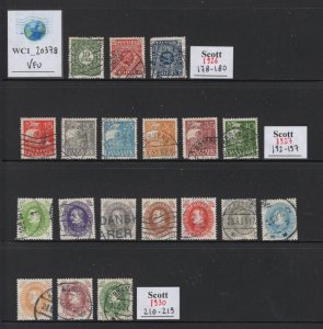 WC1_20378. DENMARK. Nice group of 1926-1930 stamps. Used