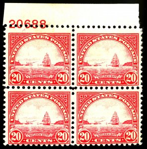 U.S. #698 MINT BLOCK OG NH