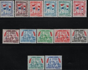 PARAGUAY C233-45 MINT (LH) F/VF SET OF 13